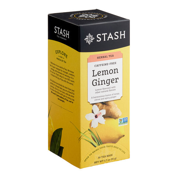 Lemon Ginger Herbal Tea Box (Stash)
